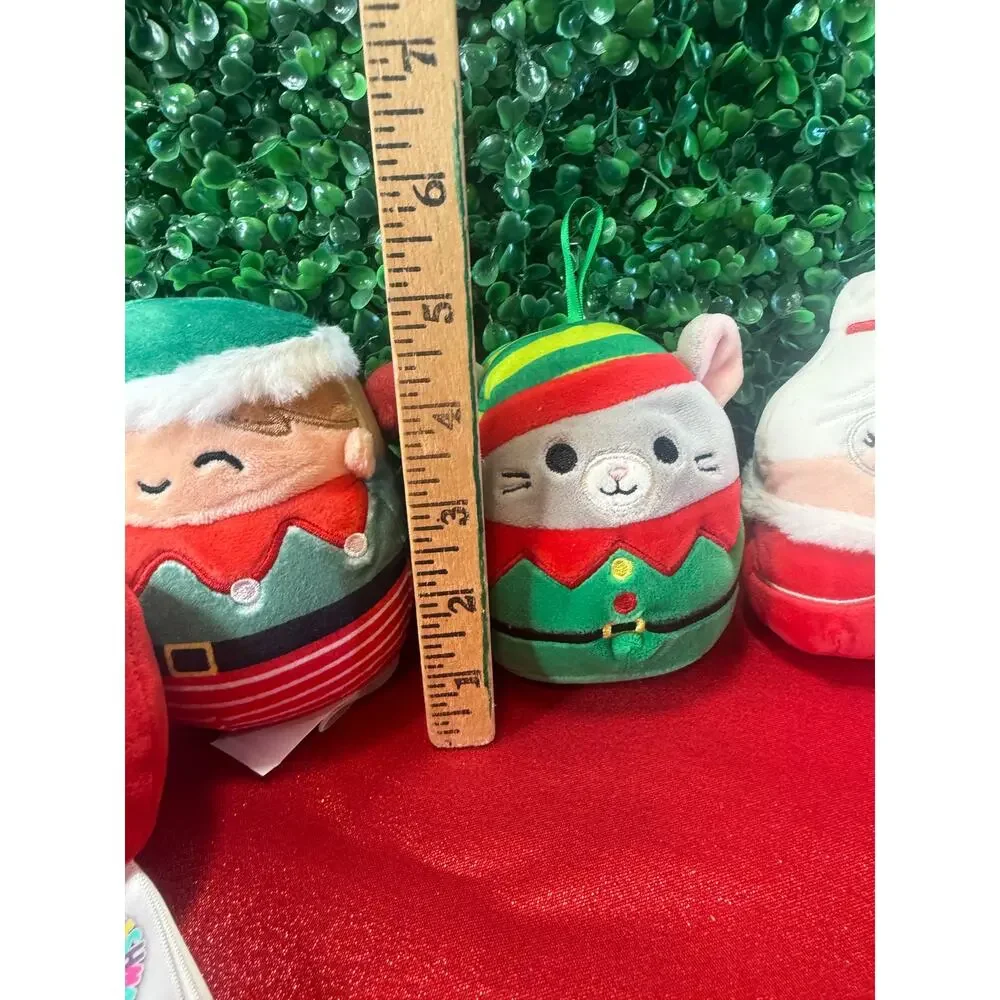 Lot of 6 Christmas Mini Squishmallows Plush Santa Ms Claus Nutcracker Tree Mouse